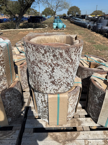 Snow Brown Broad Cylinder Planter