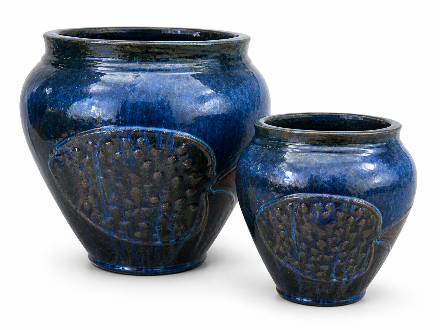 Aqua Blue Big Fish Planter