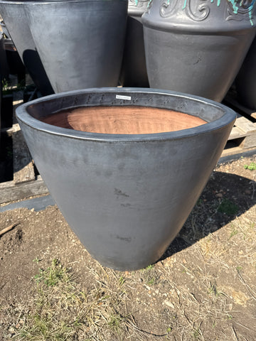 Matte Black Standing Oval Planter