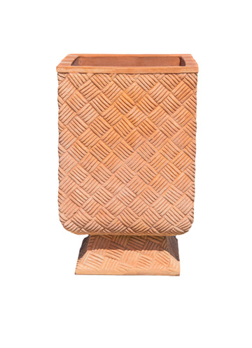 Italian Wicker Pillar Box 26"
