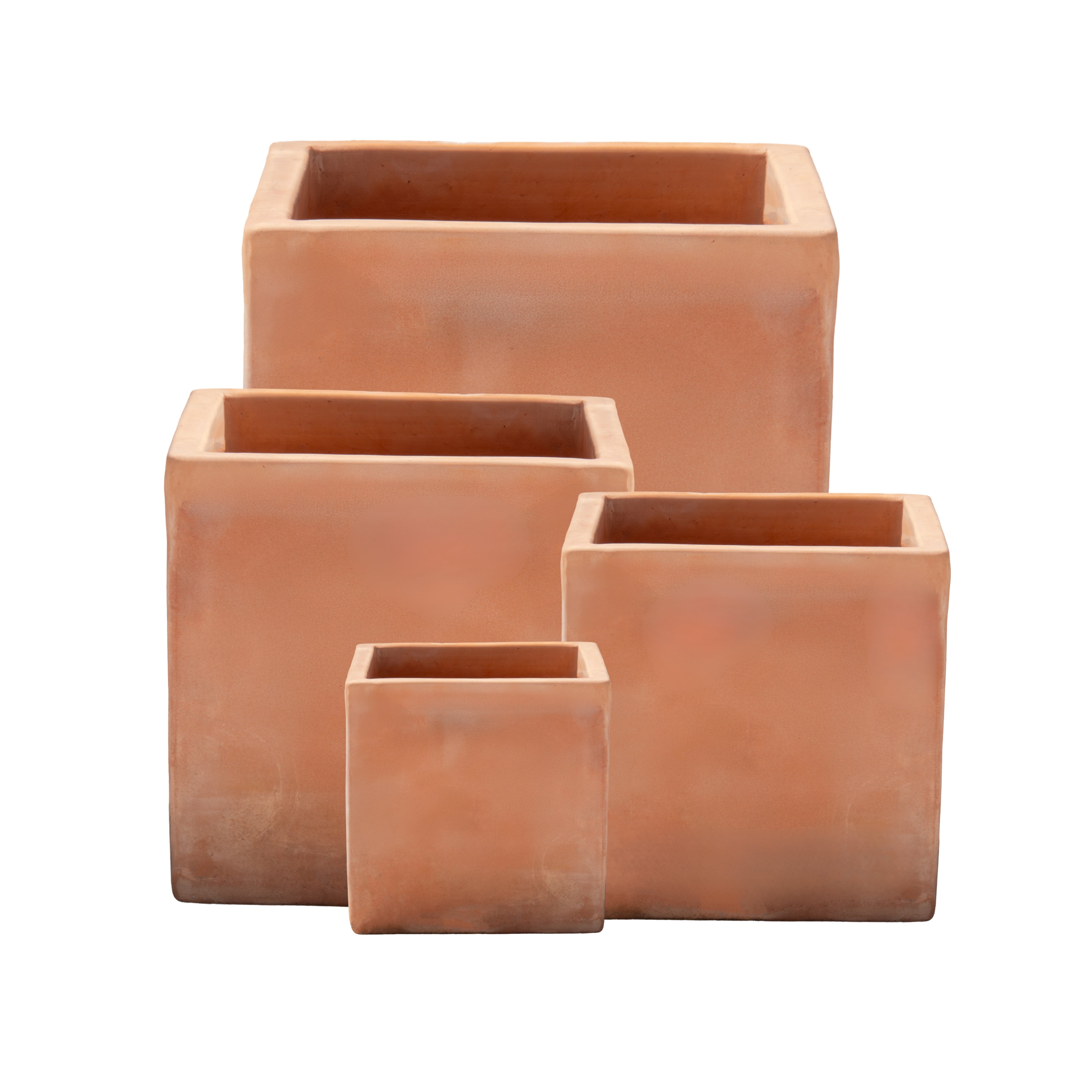 rectangular terracotta plant pots Terracotta Cube Pot (20 to 50cm)