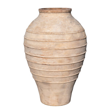 Antique Grey Terracotta Olive Jar