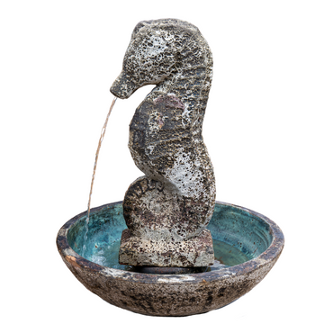 Oceanic White Seahorse Fountain