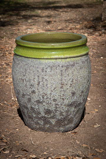 Avocado over Bubbled Avocado Double Lipped Planter