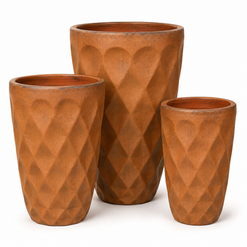Short Round Quilted Planter