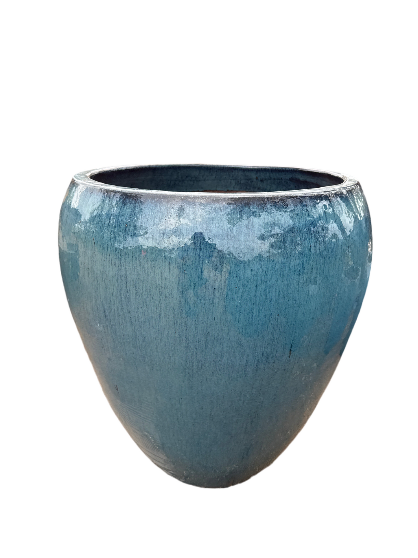 Dotted Blue Bowed Smooth Planter