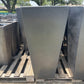 Matte Black Tapered Square Smooth Planter 35"