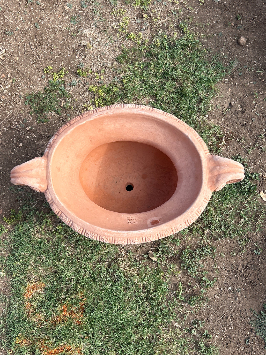 Vaso Ovale Con Manici