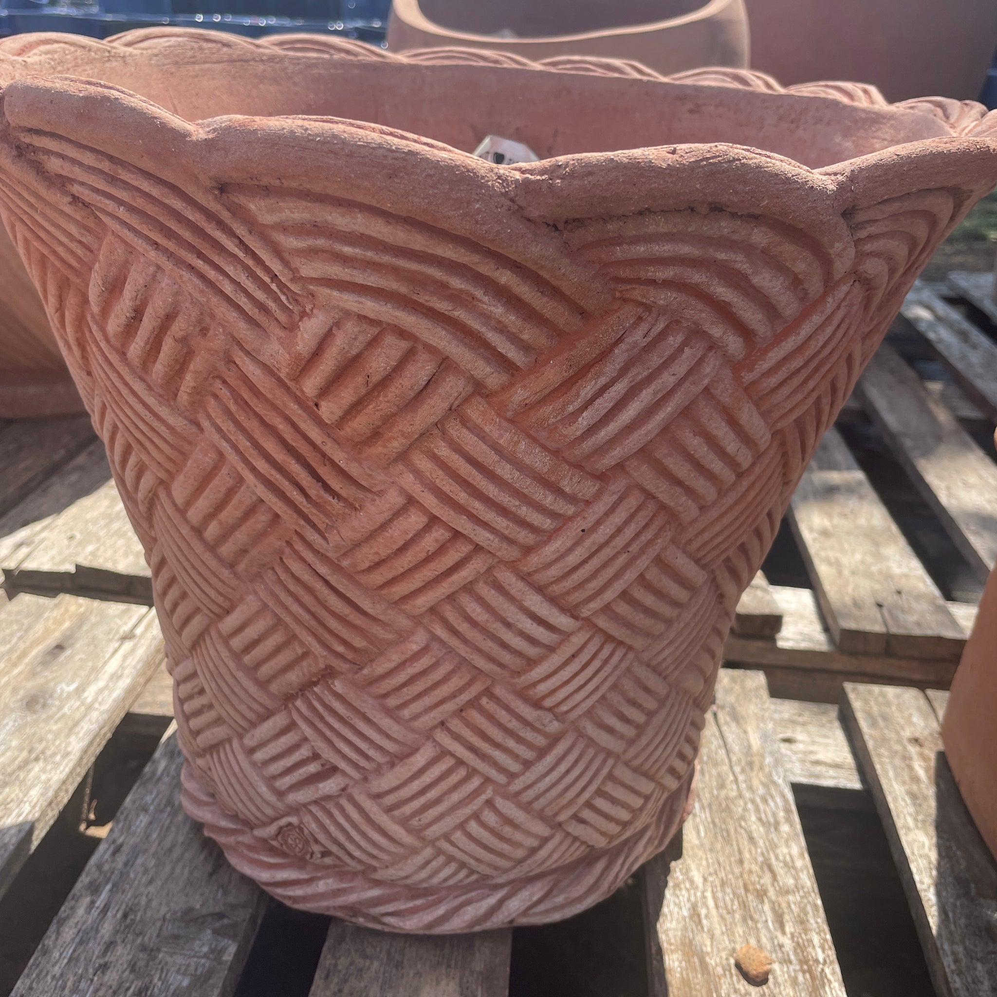 Italian High Wicker Basket 14"