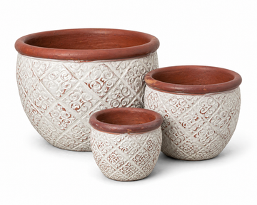 Rustic Round Lipped Planter