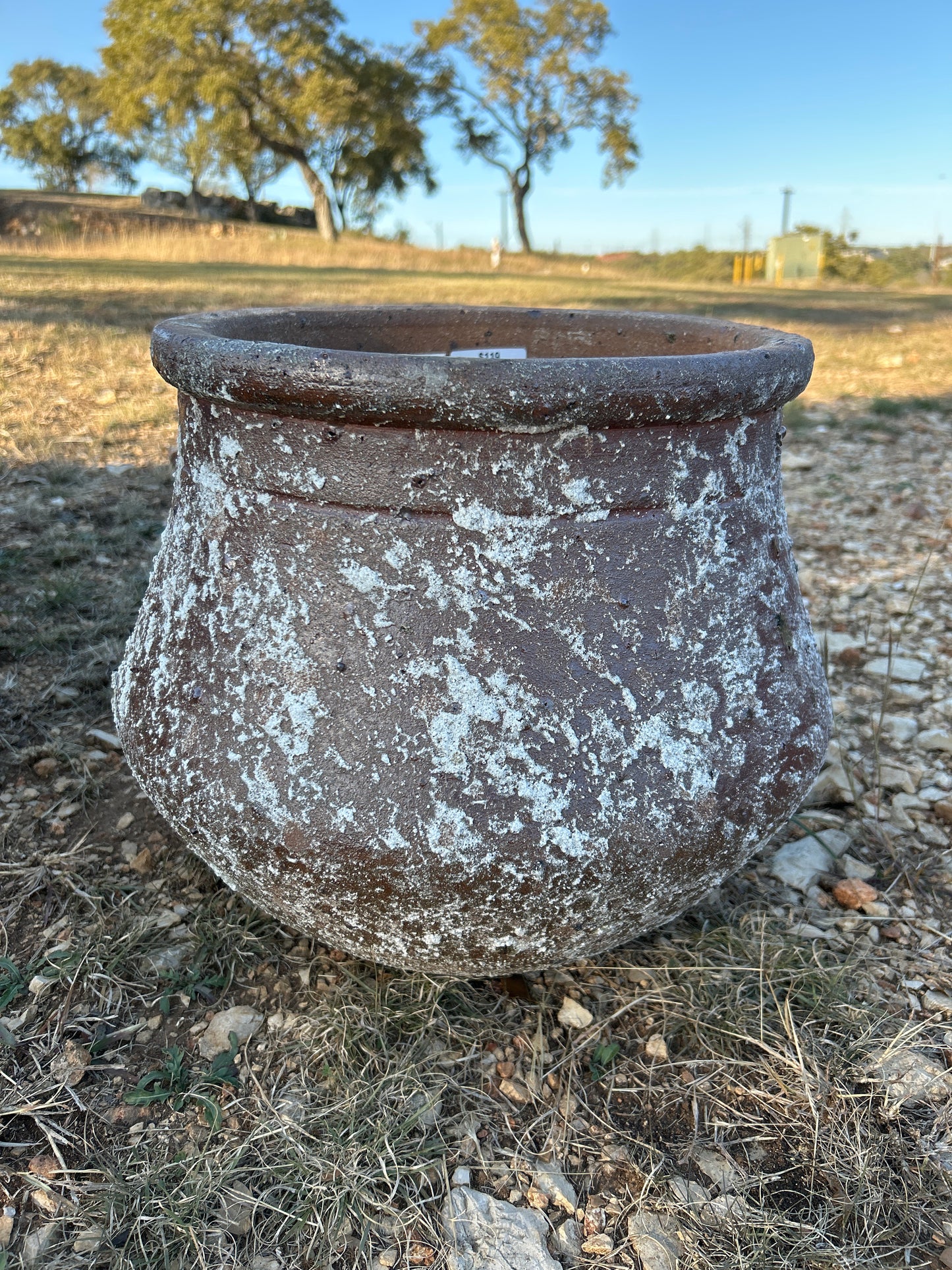 Snow Brown Round Lipped Jug Planter 13"