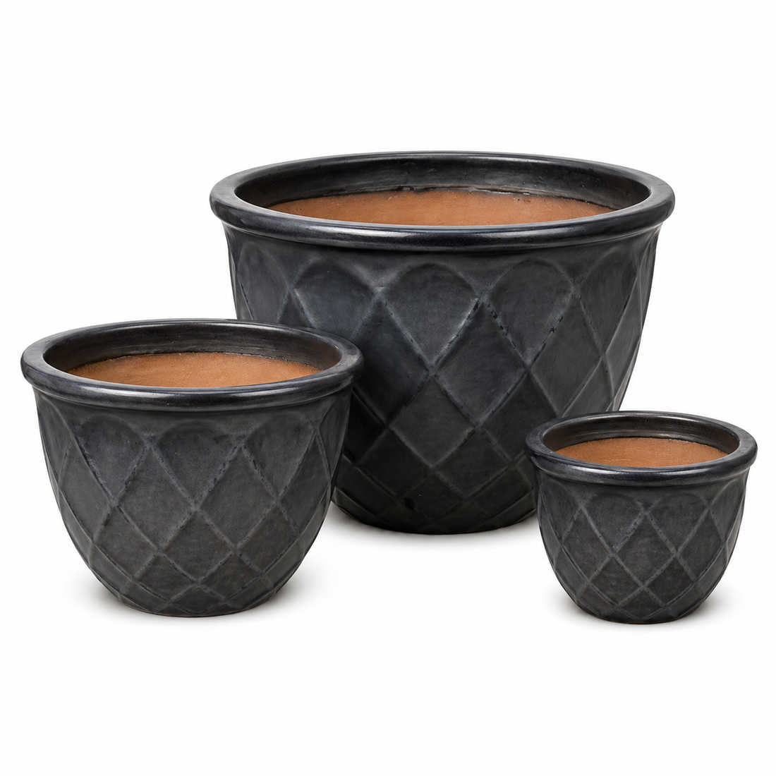 Lipped Diamond Egg Planter