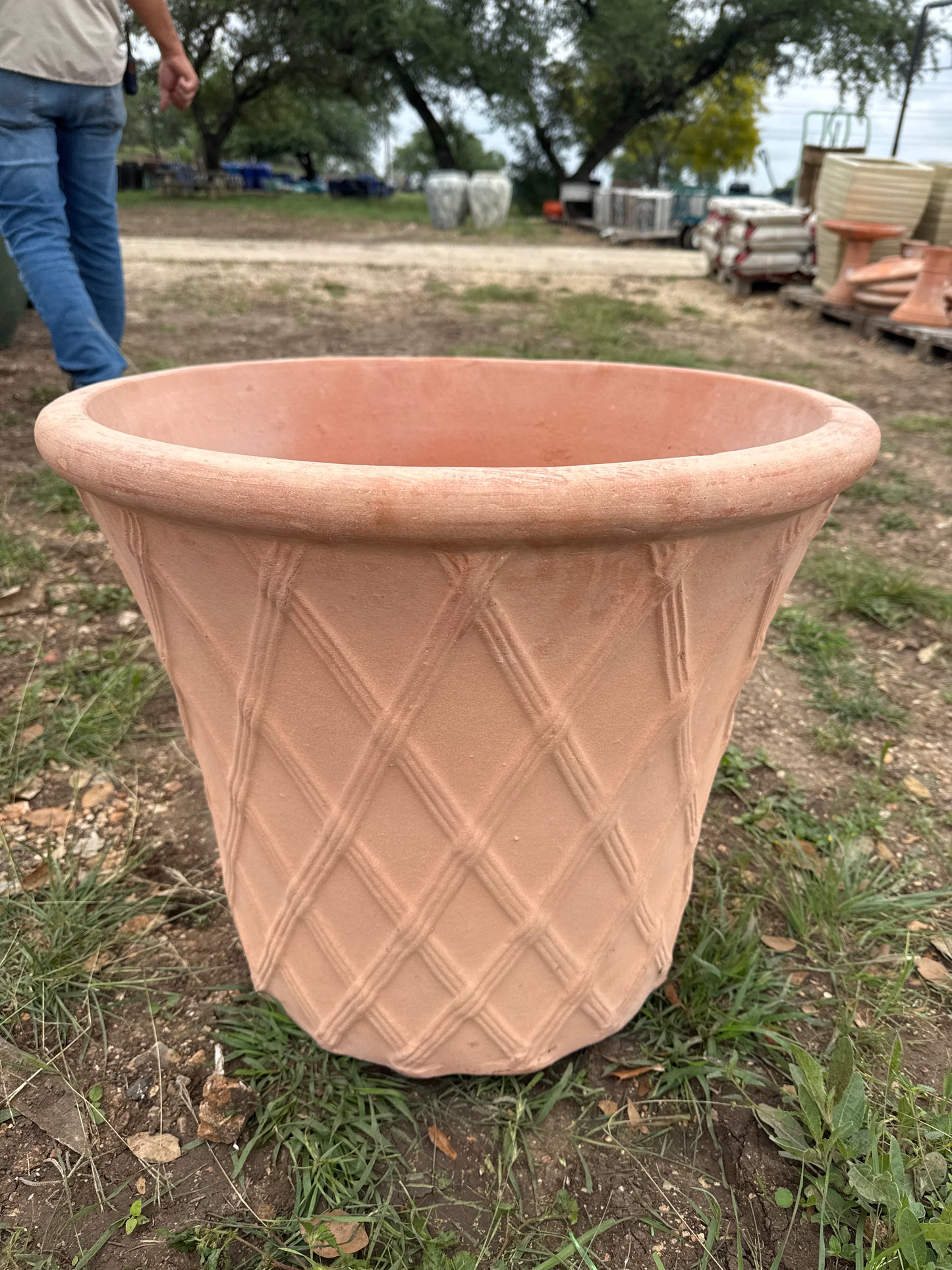 Terracotta Basket Weave Planter