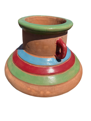 Ribbed Conical Base Jar