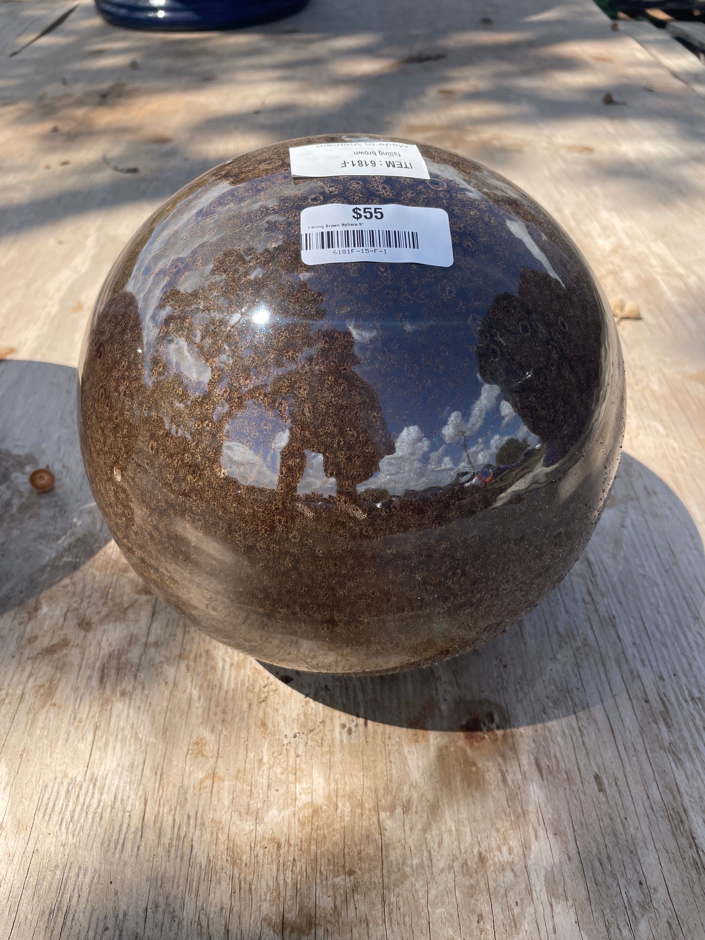 Falling Brown Sphere 9"