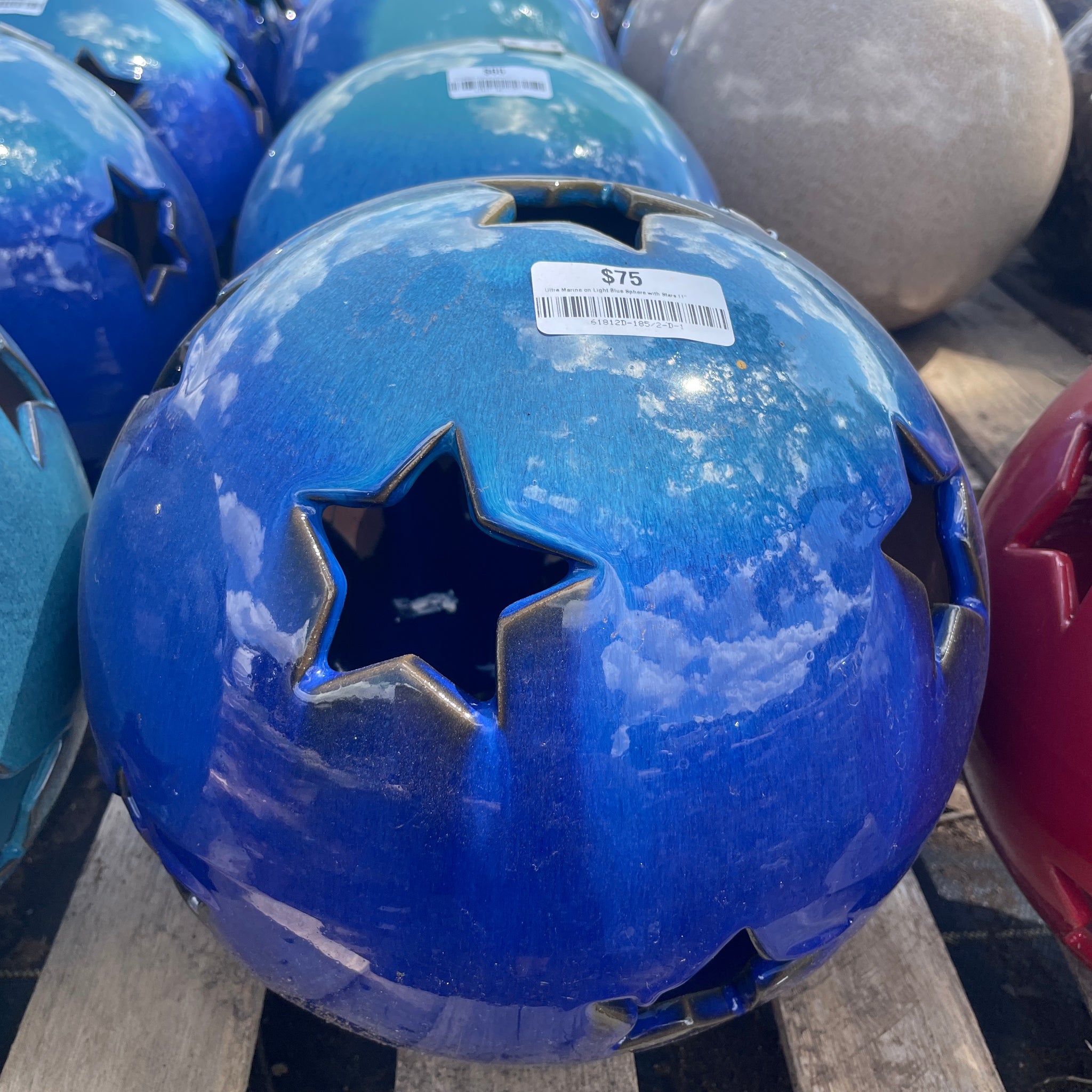 Ultra Marine on Light Blue Sphere with Stars