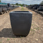 Matte Black Smooth Bowed Square Planter 19"