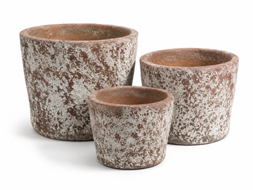 Snow Brown Broad Cylinder Planter