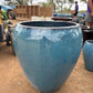 Dotted Blue Bowed Smooth Planter