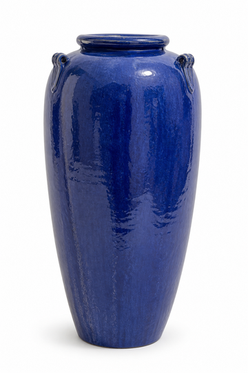Blue Tall Jar w/Handles