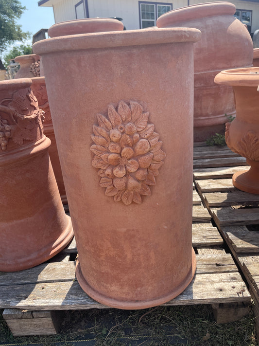 Italian Decorated Tall Cylinder 22"