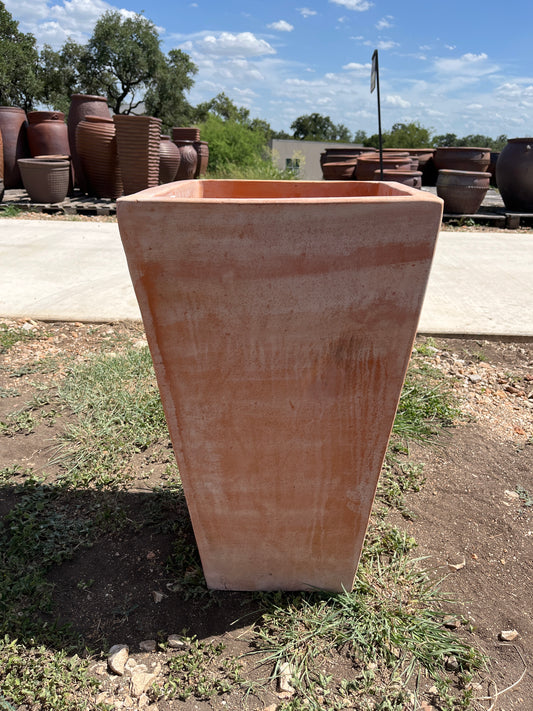 Terracotta Tapered Square Planter 27"