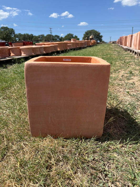 Terracotta Cube Planter 18"