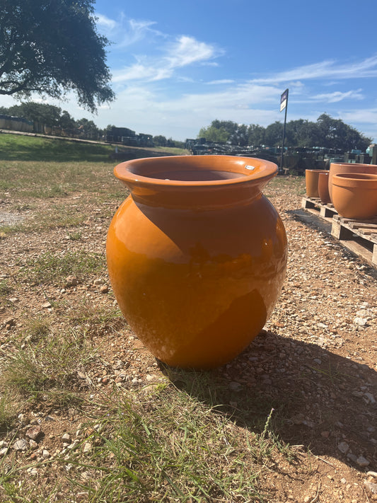 Orange Bulb Planter 17"