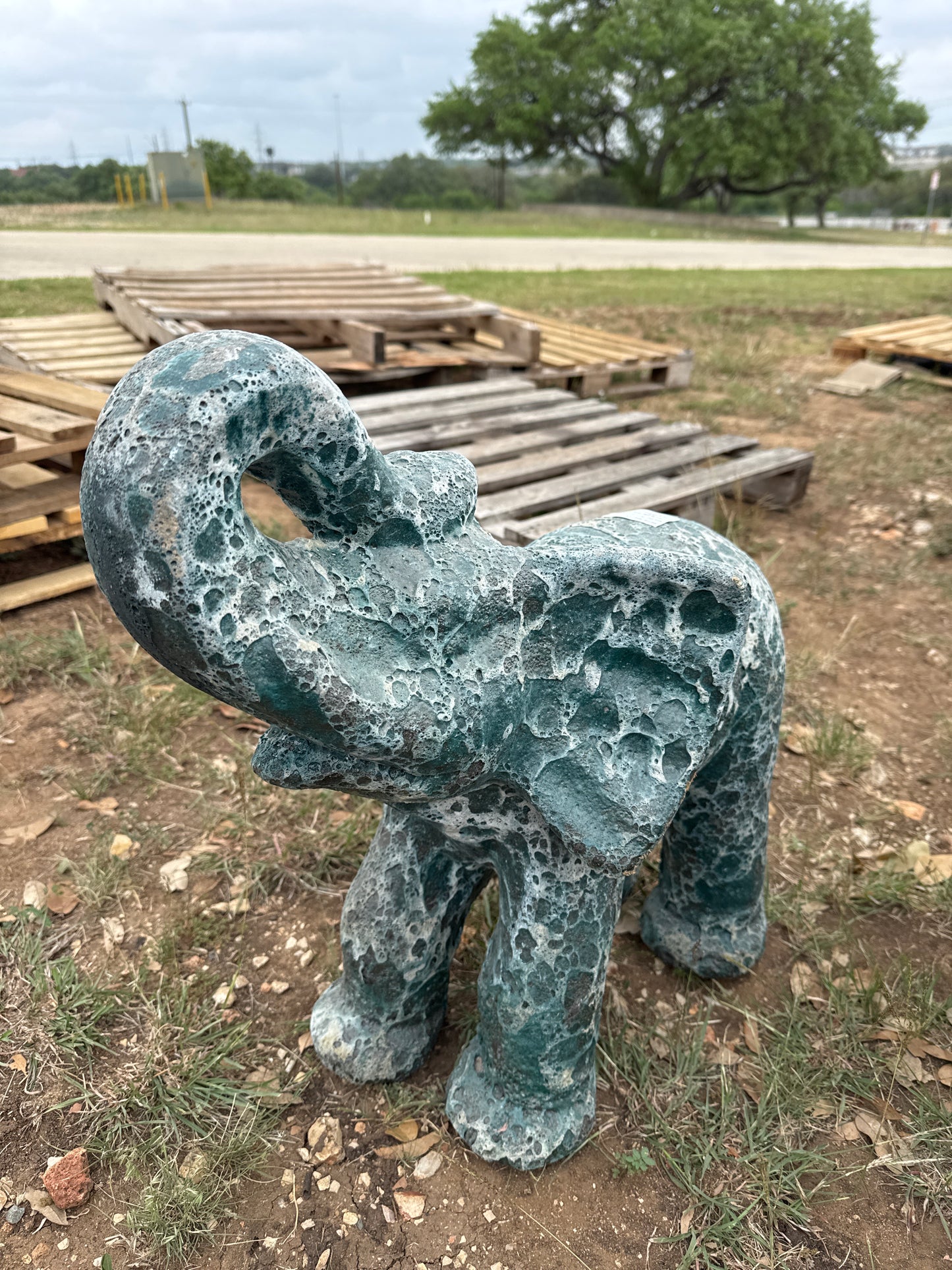 Rustic Jade Elephant