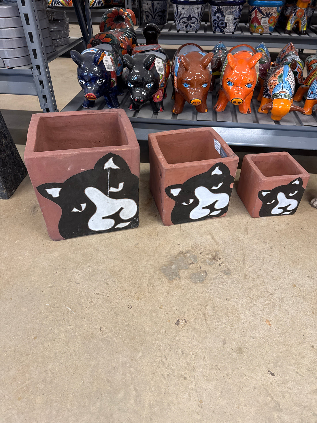 Glazed Cat Terracotta Cube