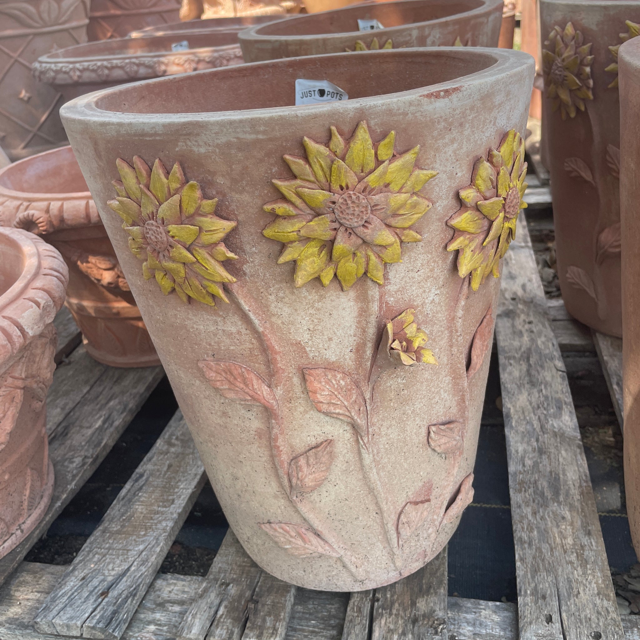 Italian Sunflower Pot 16"