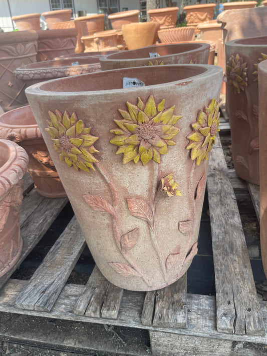 Italian Sunflower Pot 16"