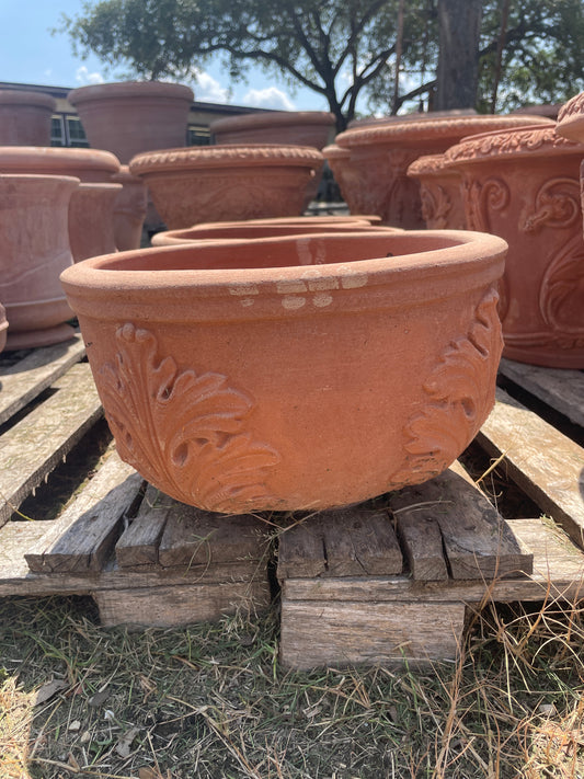 Italian Bowl w Leaves 8"