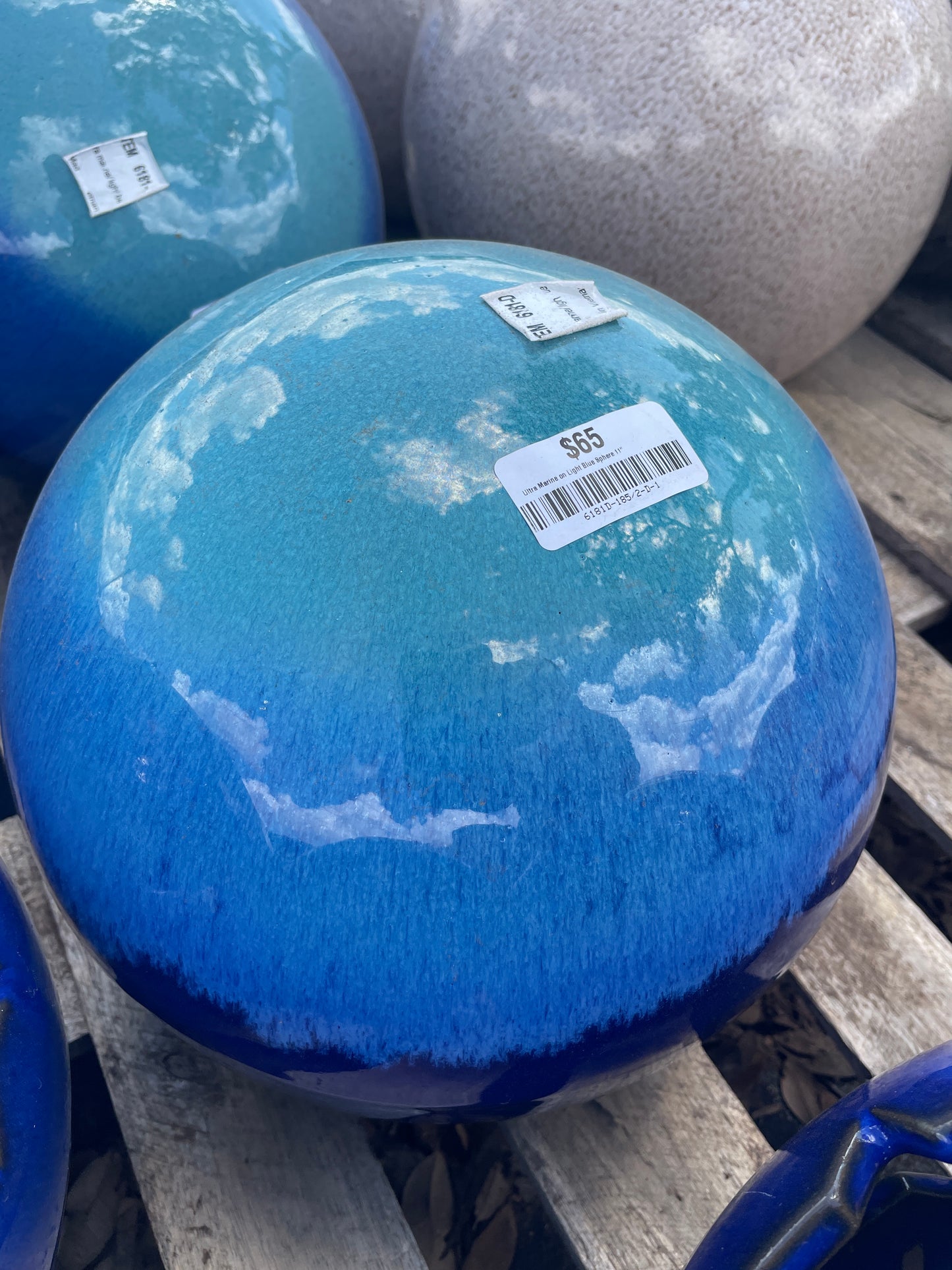 Ultra Marine on Light Blue Sphere 11"