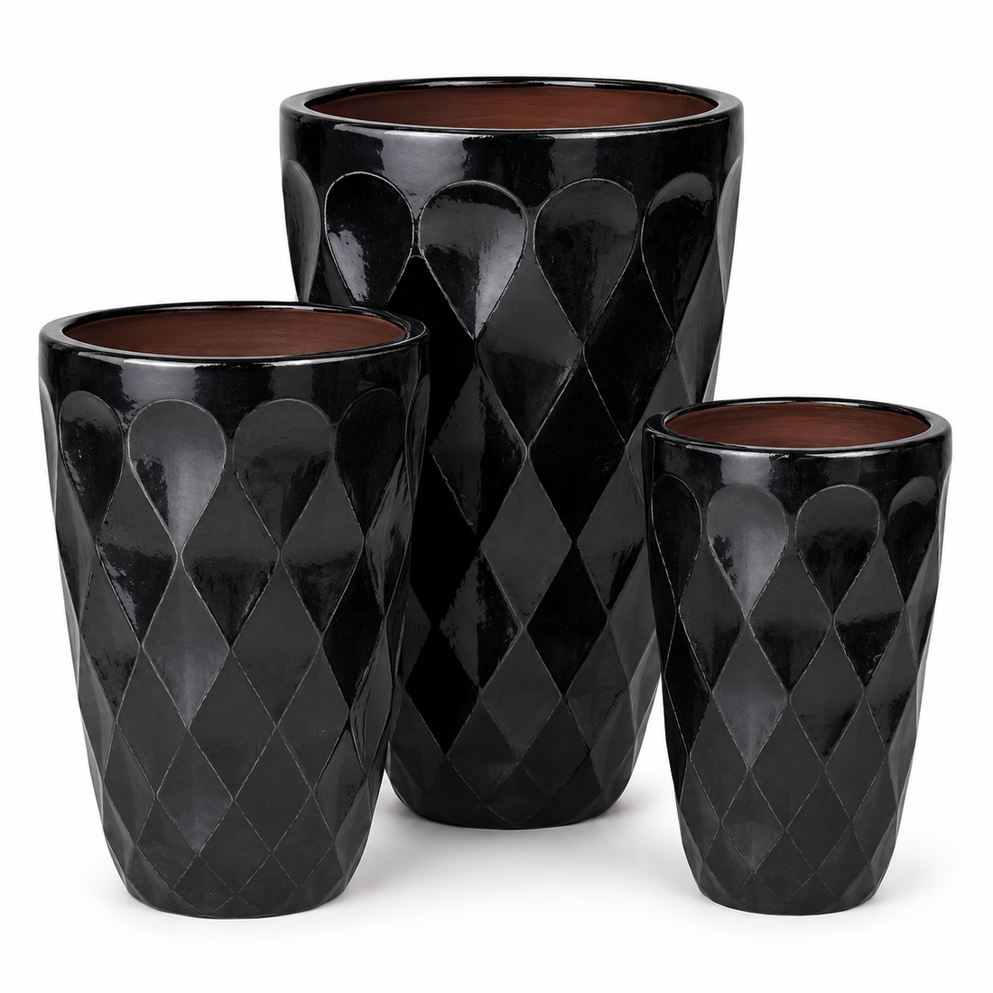 Short Round Quilted Planter
