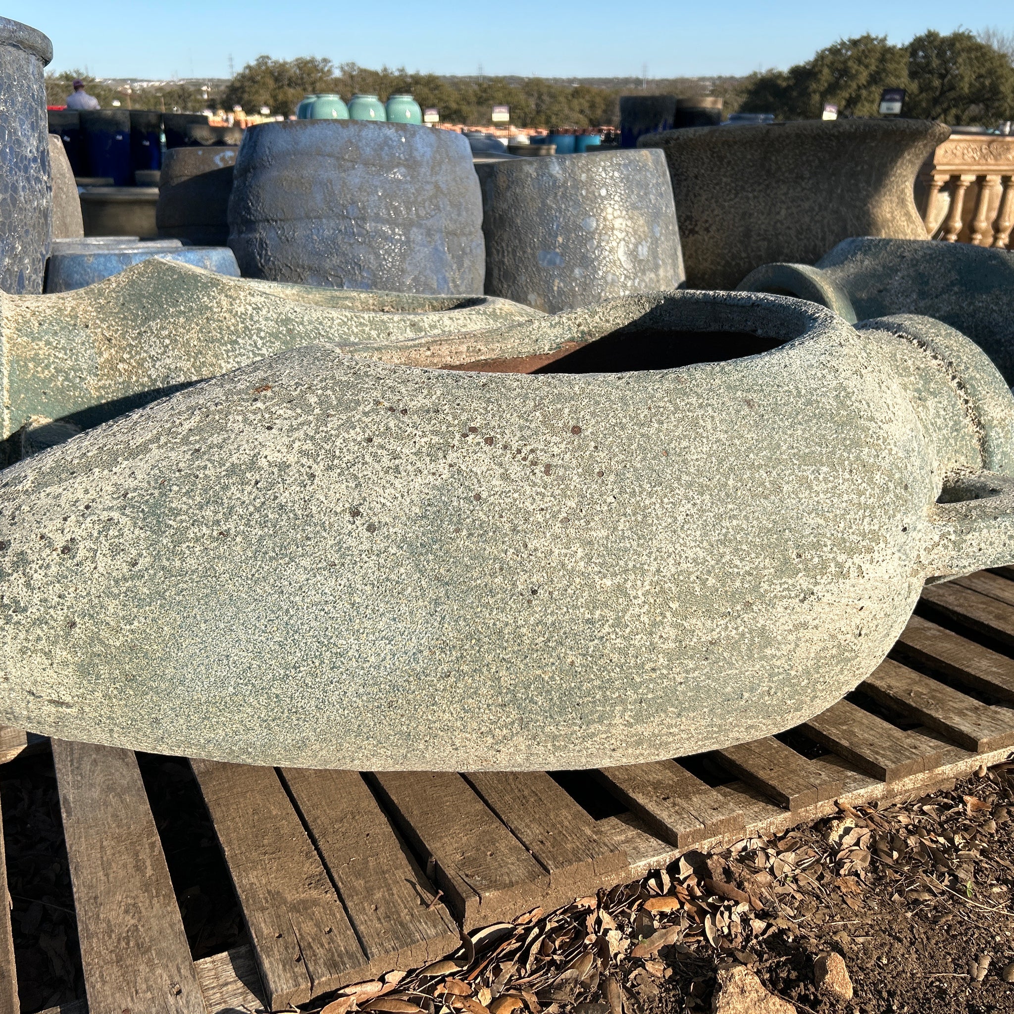 Snow Green Lying Jar Planter