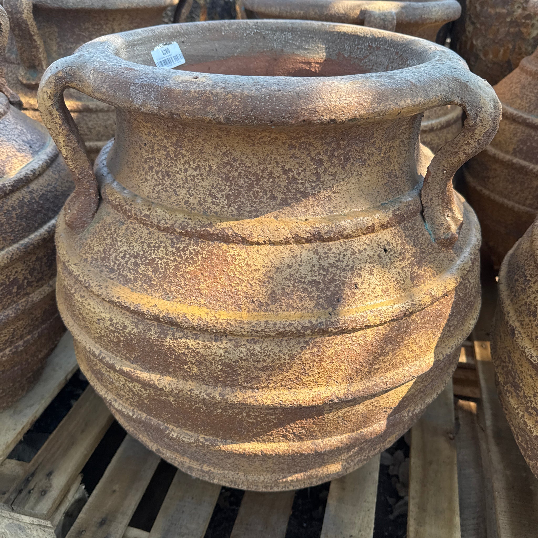 Ribbed Spittoon with Handles