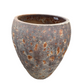 Bubbled Rust Bowed Smooth Planter