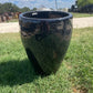 Falling Black Bowed Smooth Planter 17"