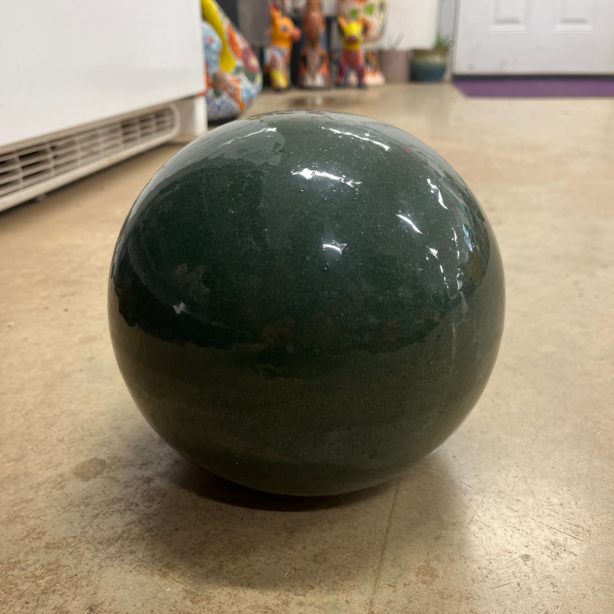 Falling Green Sphere