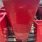 Red Tapered Square Smooth Planter 35"