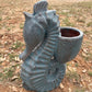 Rustic Light Blue Sea Horse Planter