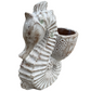 Rustic White Sea Horse Planter
