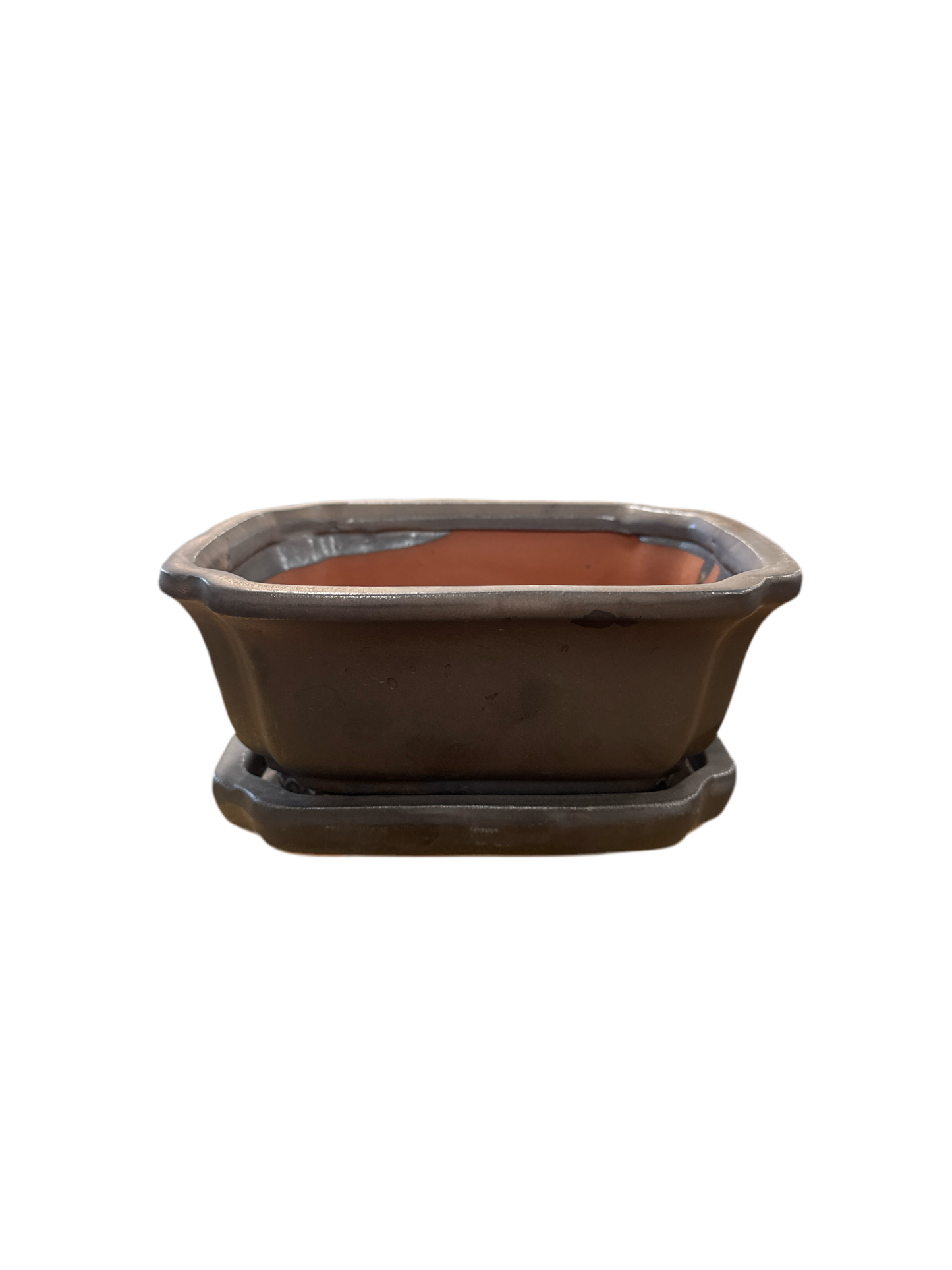 Bronze Crimped Bonsai Pot