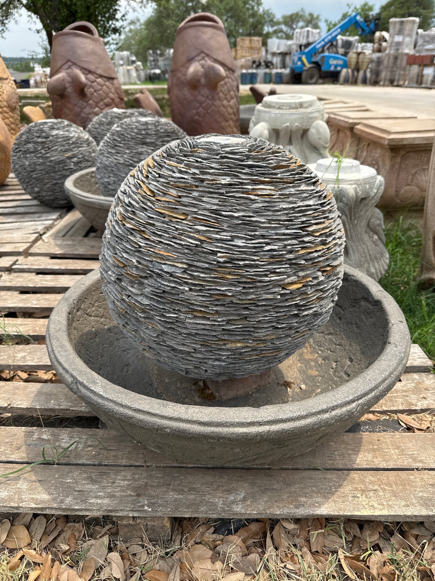 Slate Sphere Fountain