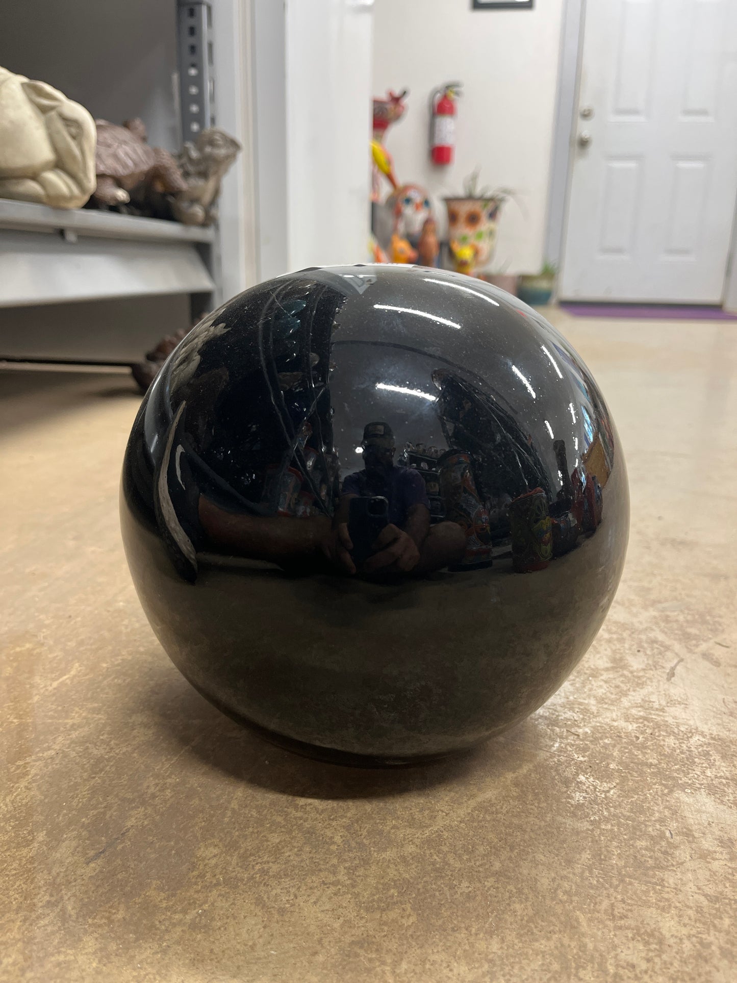 Glossy Black Sphere 7"