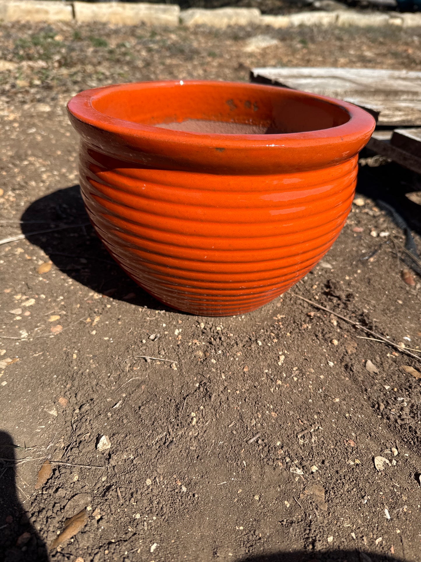 Orange Classic Flower Pot 7"