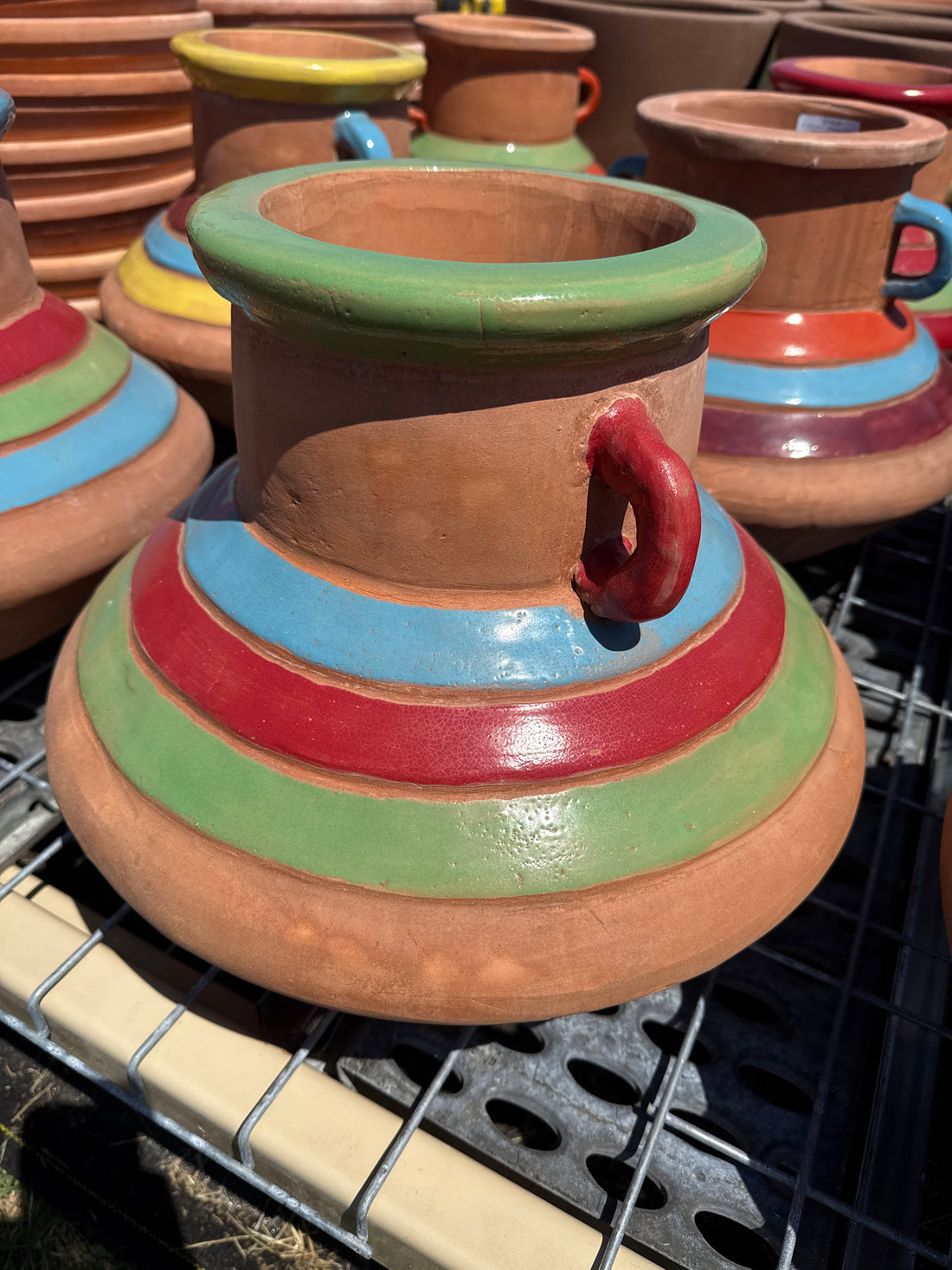 Ribbed Conical Base Jar