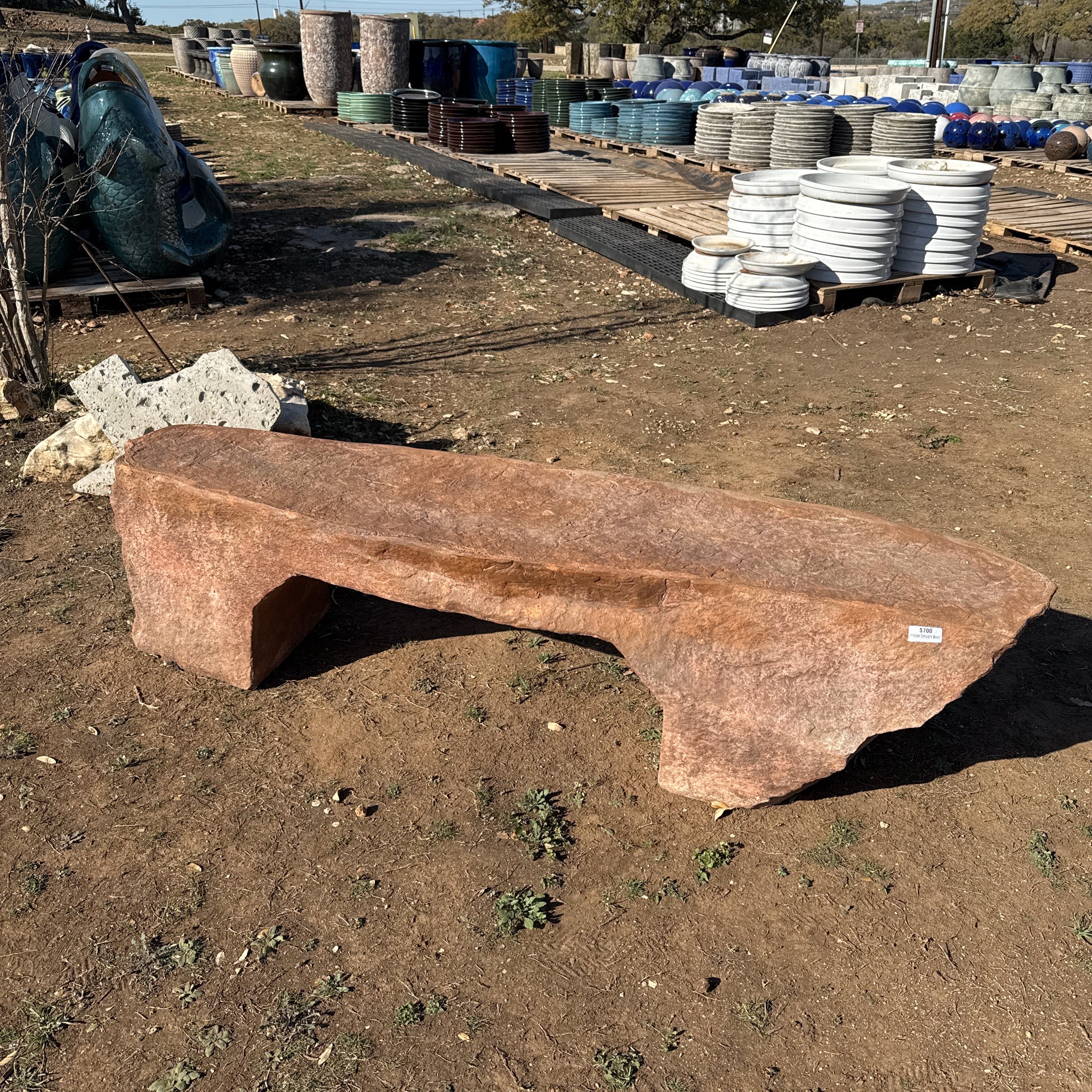 Limestone composite bench