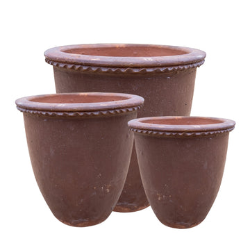 Wide Pie Crust Planter